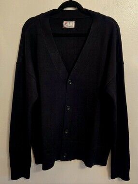 Fila Baseline Mens Black Cardigan Large